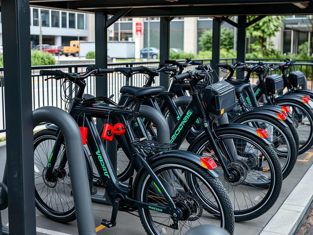 Secure electric bike parking with advanced locking systems Secure electric bike parking with advanced locking systems