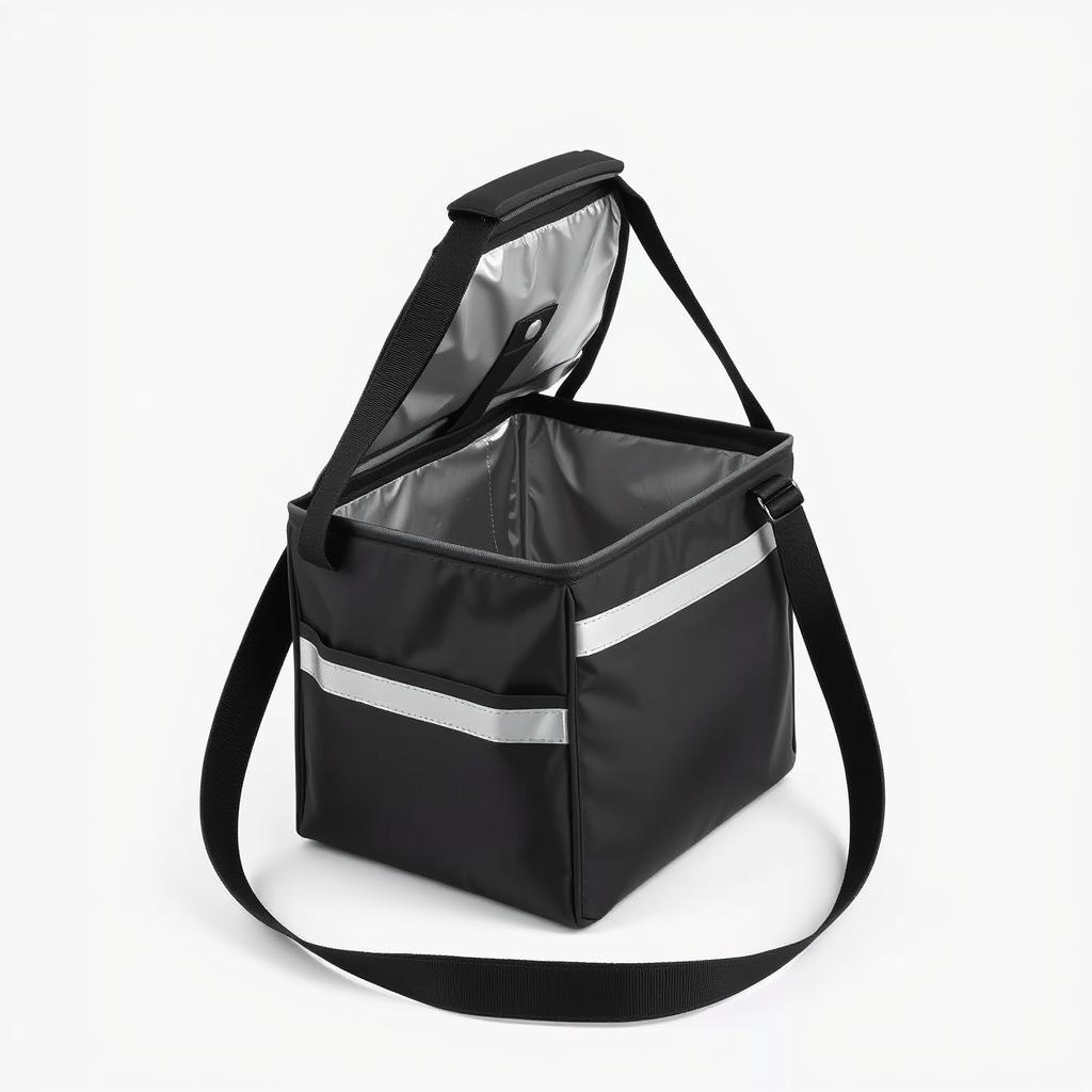 Compact insulated delivery bag for smaller food orders Compact insulated delivery bag for smaller food orders