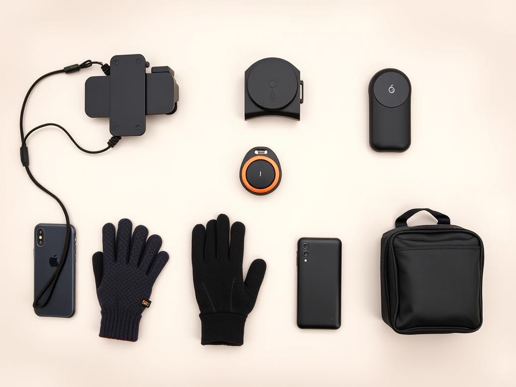 Delivery rider's essential accessories including phone mount, thermal bag and security devices Delivery rider's essential accessories including phone mount, thermal bag and security devices