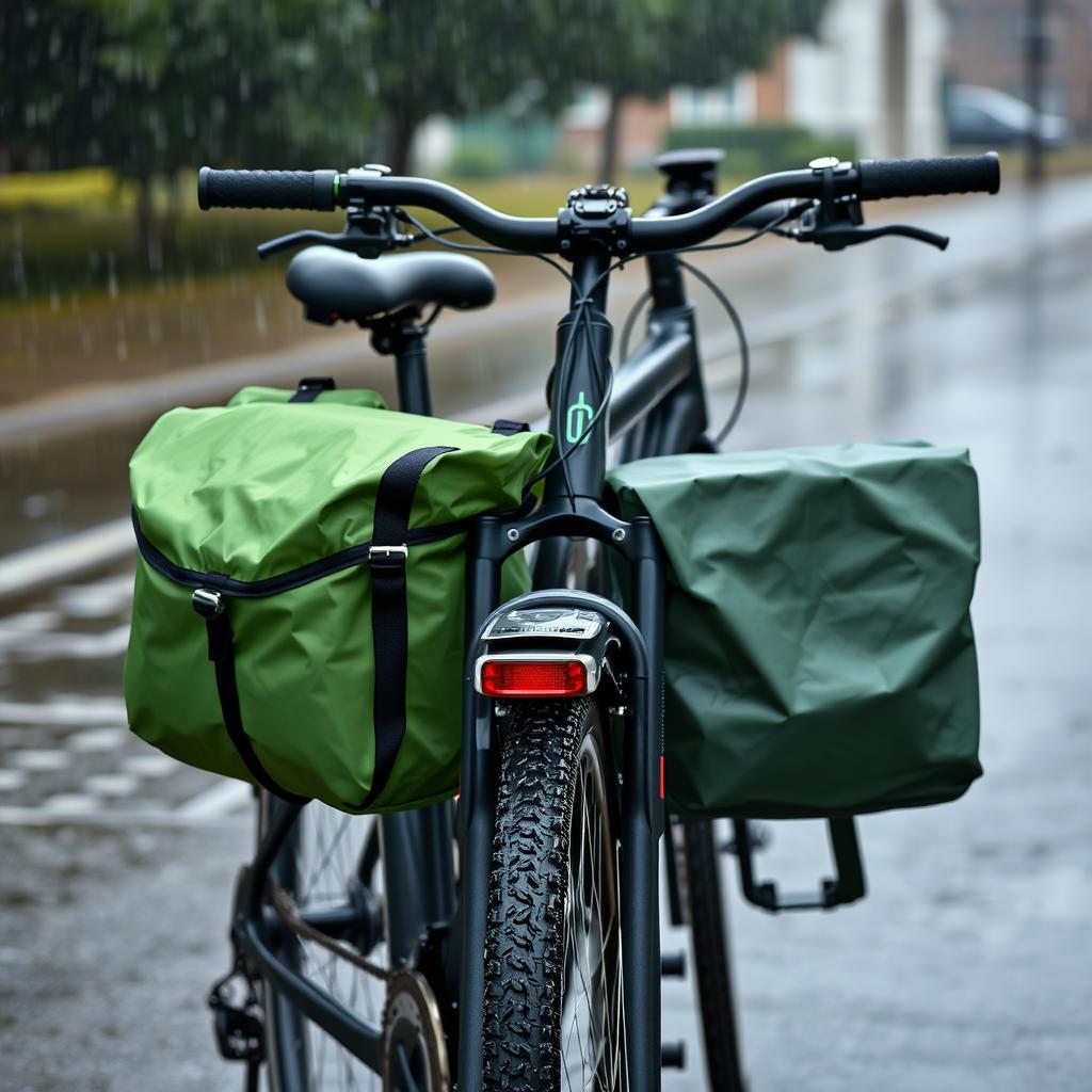 A well-equipped e-bike with fenders and waterproof accessories ready for British rain, showing electric bikes worth the investment despite weather