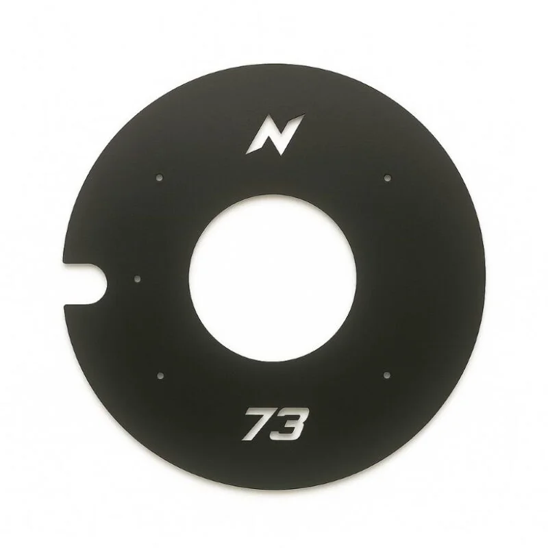 Solid Black Pattern Hub Caps fitted on Fat Bike Wheel
